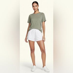 Lole Womens Cotton Army Green Raglan Short Sleeve Tee Shirt/ Size XL